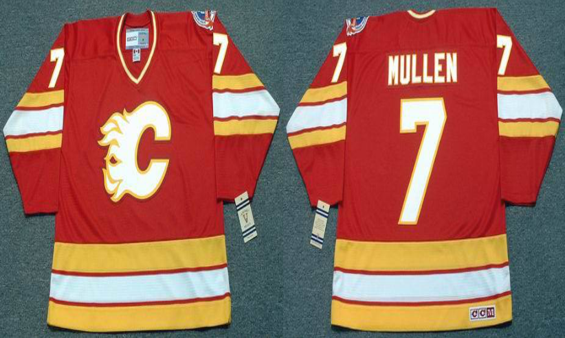 2019 Men Calgary Flames #7 Mullen red CCM NHL jerseys->calgary flames->NHL Jersey